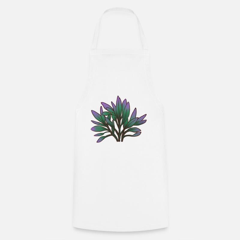 Leafy Plant 3 - Cooking Apron - white