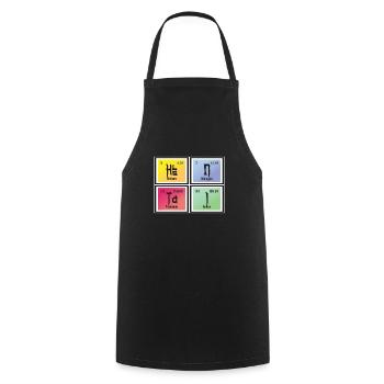 Hentai | Tableau périodique des éléments - Tablier de cuisine - noir - Devant - AI Model Male 185 dark (185cm)
