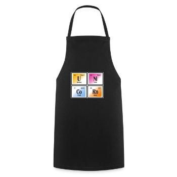 | Licorne Tableau périodique des éléments - Tablier de cuisine - noir - Devant - AI Model Male 185 dark (185cm)