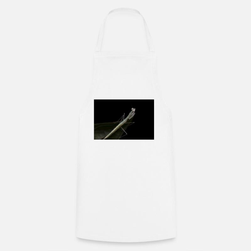 Sinomantis denticulata nymph - glass mantis - Cooking Apron - white