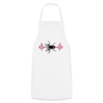 Pouls mouche domestique petite mouche domestique - Tablier de cuisine - blanc - Devant - AI Model Male 185 dark (185cm)