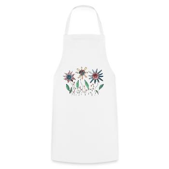 Fleur - Tablier de cuisine - blanc - Devant - AI Model Male 185 dark (185cm)