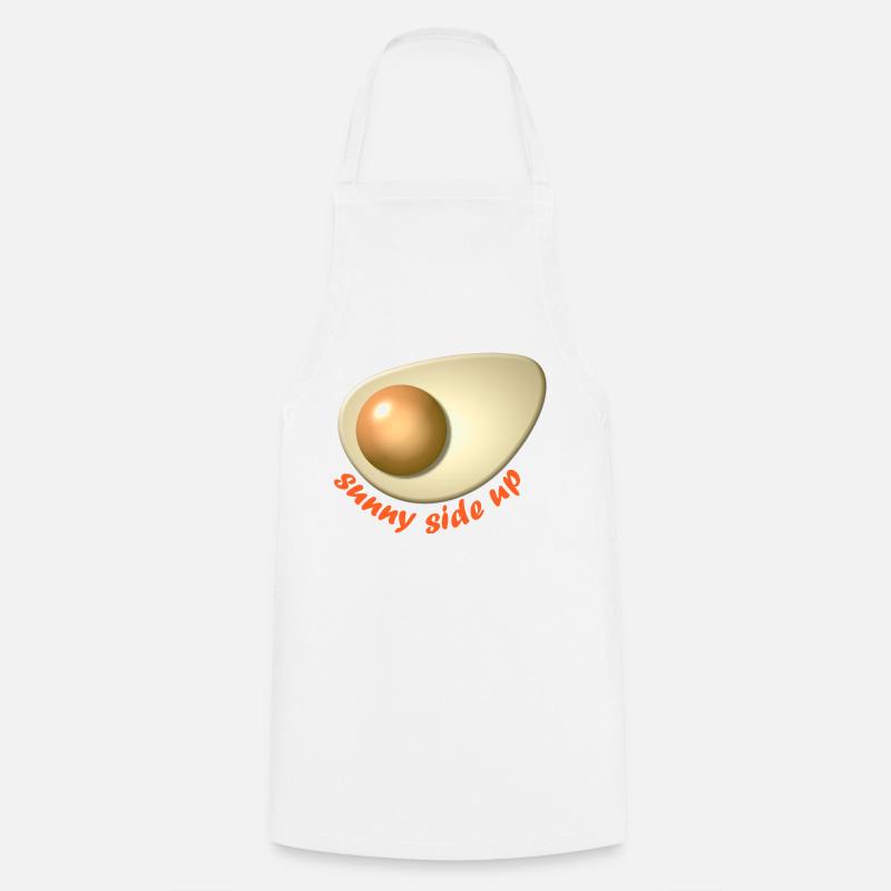 Egg Sunny side up schrift - Kochschürze - Weiß