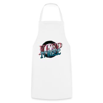 happy jokes birthday present bass fishing rod - Cooking Apron - white - Front - AI Model Male 185 dark (185cm)