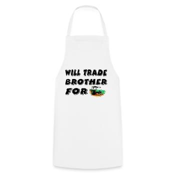 Tractor - Cooking Apron - white - Front - AI Model Male 185 dark (185cm)