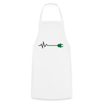 Electric shock - Cooking Apron - white - Front - AI Model Male 185 dark (185cm)