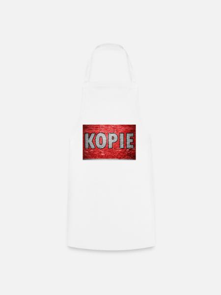Kopie Ziegelsteinmauer Graffiti - Kochschürze - Weiß