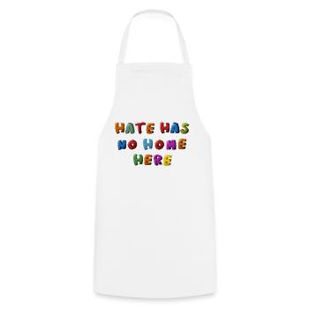 hate has no home here - Kochschürze - Weiß - Vorne - AI Model Male 185 dark (185cm)