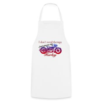 Auto-thérapie - Tablier de cuisine - blanc - Devant - AI Model Male 185 dark (185cm)