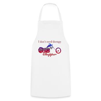 Hachoir auto-thérapeutique - Tablier de cuisine - blanc - Devant - AI Model Male 185 dark (185cm)