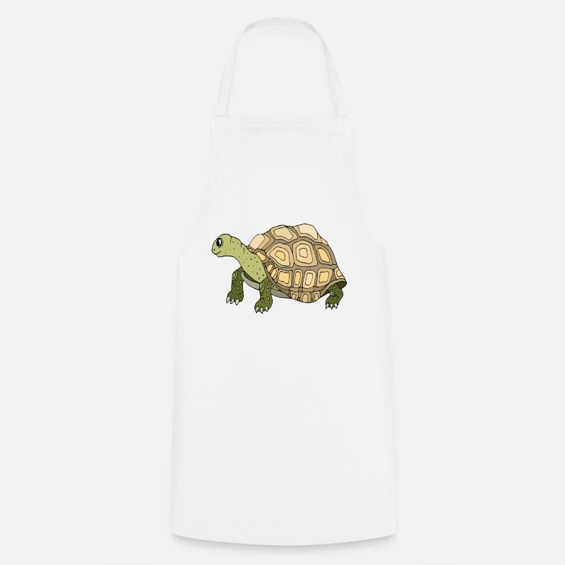 Schildkröte - Kochschürze - Weiß
