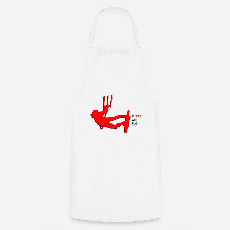 Kitesurfing Red - Cooking Apron - white
