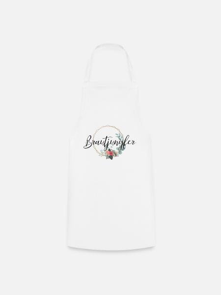 Brautjungfer Schriftzug für JGA / Hochzeit - Kochschürze - Weiß