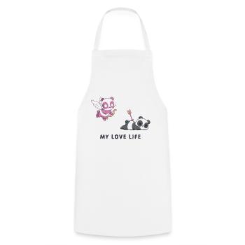 MA VIE AMOUREUSE - Tablier de cuisine - blanc - Devant - AI Model Male 185 dark (185cm)
