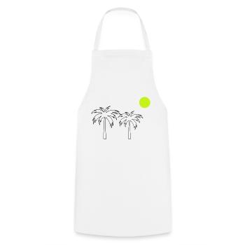 Palmiers - Tablier de cuisine - blanc - Devant - AI Model Male 185 dark (185cm)