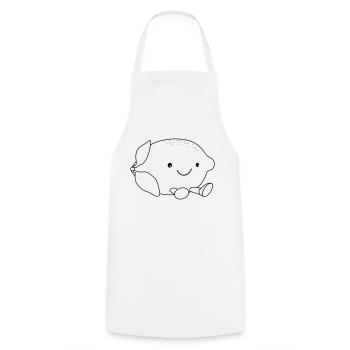 Citron sucré - Tablier de cuisine - blanc - Devant - AI Model Male 185 dark (185cm)