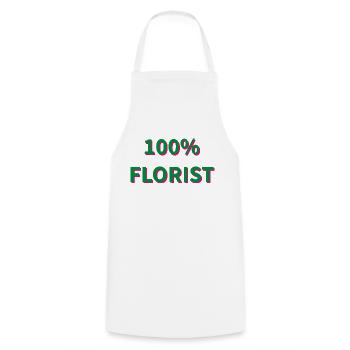 Florist Flower Plant Nature Gardener - Cooking Apron - white - Front - AI Model Male 185 dark (185cm)