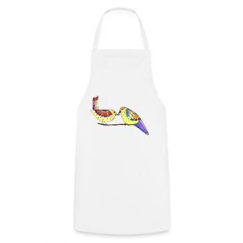 Oiseaux - Tablier de cuisine - blanc - Devant - AI Model Male 185 dark (185cm)