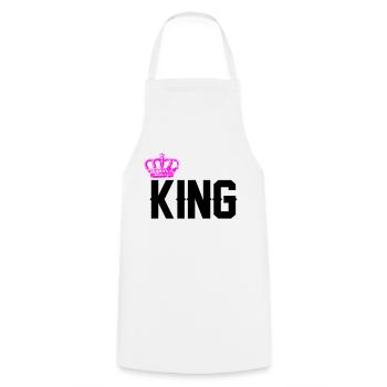 king - Kochschürze - Weiß - Vorne - AI Model Male 185 dark (185cm)
