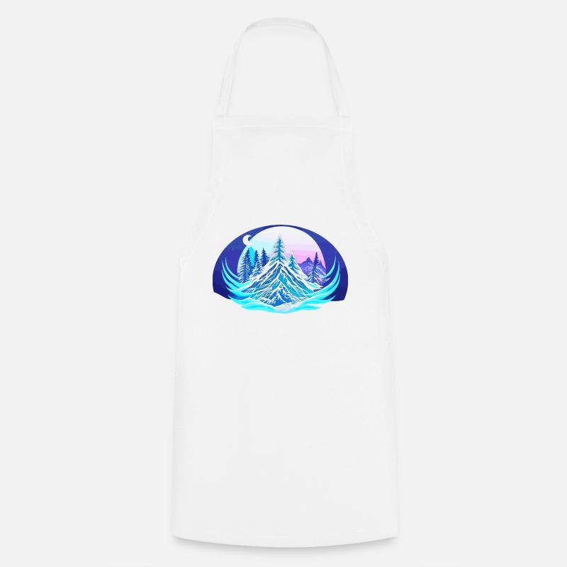 Winter night - Cooking Apron - white