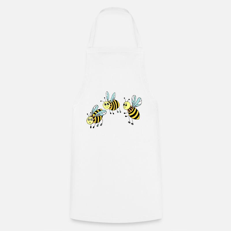 Abeilles - Tablier de cuisine - blanc