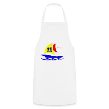 Sailboat Gruissan Occitanie - Cooking Apron - white - Front - AI Model Male 185 dark (185cm)