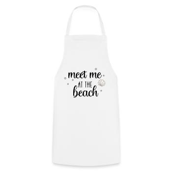 meet me at the beach 2 - Kochschürze - Weiß - Vorne - AI Model Male 185 dark (185cm)