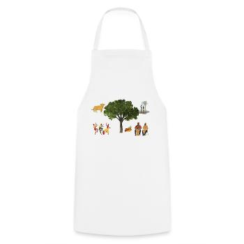 savane - Tablier de cuisine - blanc - Devant - AI Model Male 185 dark (185cm)