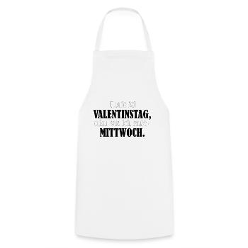 Valentinstag Mittwoch - Kochschürze - Weiß - Vorne - AI Model Male 185 dark (185cm)