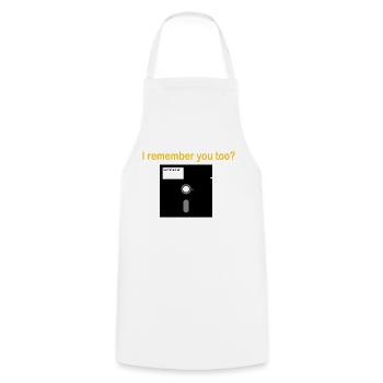 5 25 inch floppy disk - Cooking Apron - white - Front - AI Model Male 185 dark (185cm)