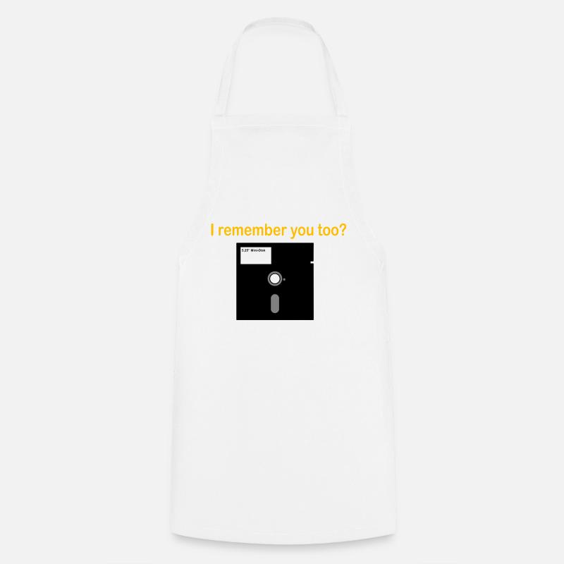 5 25 inch floppy disk - Cooking Apron - white