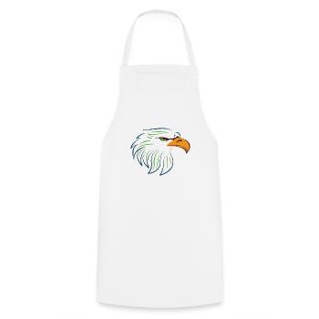 EAGLE LOGO - Tablier de cuisine - blanc - Devant - AI Model Male 185 dark (185cm)