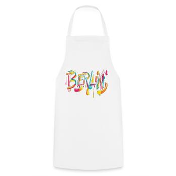 Berlin Graffiti - Cooking Apron - white - Front - AI Model Male 185 dark (185cm)