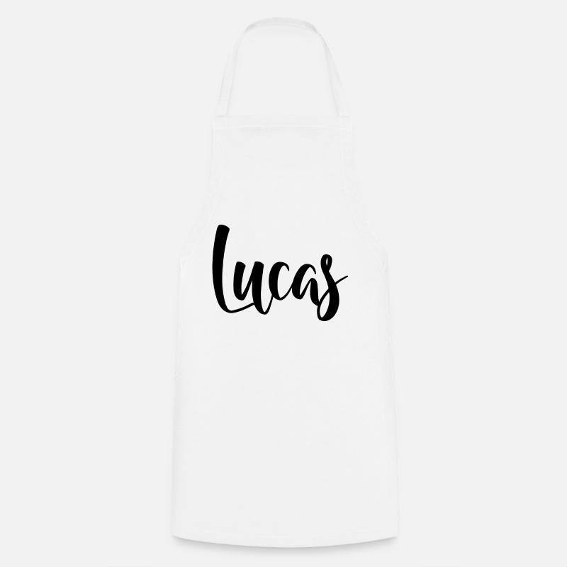 Name - Lucas - Kochschürze - Weiß