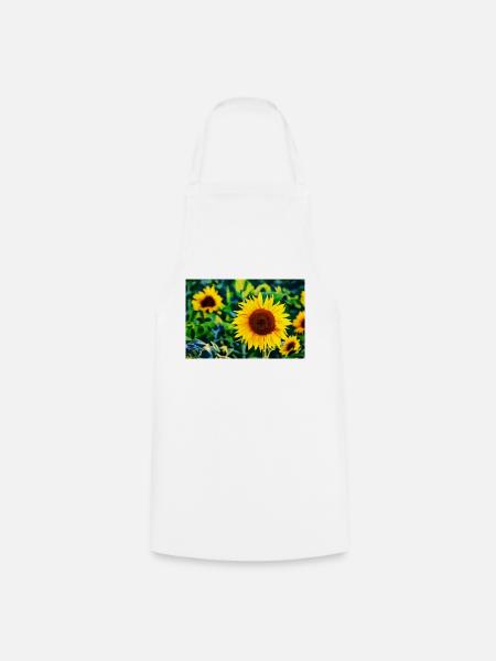 Sonnenblumen - Kochschürze - Weiß