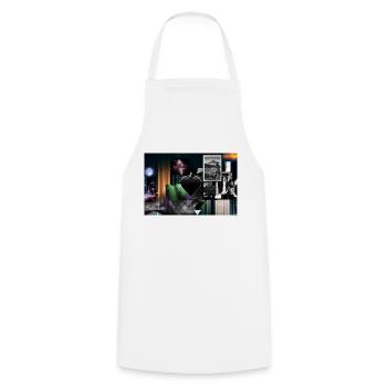 Dark ArtPrint - Kochschürze - Weiß - Vorne - AI Model Male 185 dark (185cm)