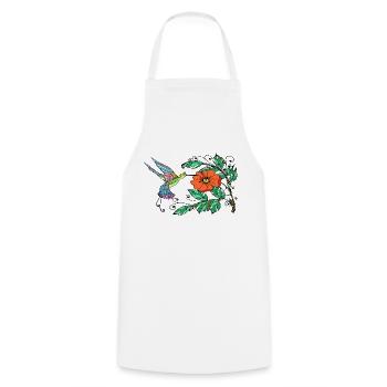 Colorful bird - Cooking Apron - white - Front - AI Model Male 185 dark (185cm)