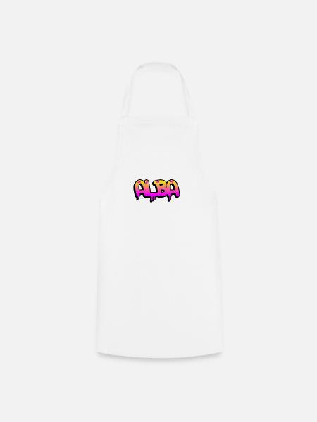 Graffiti name Alba - Cooking Apron - white