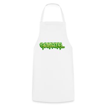 Graffiti name Gabriel - Cooking Apron - white - Front - AI Model Male 185 dark (185cm)