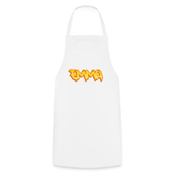 Graffiti Name Emma - Cooking Apron - white - Front - AI Model Male 185 dark (185cm)