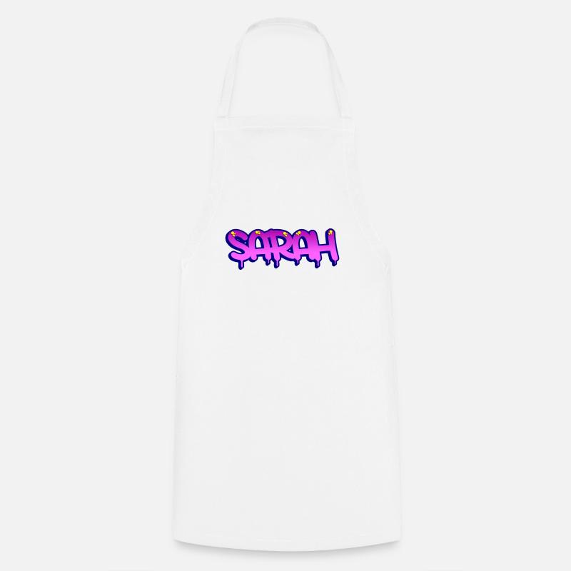 Graffiti Name Sarah - Cooking Apron - white