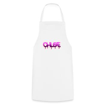 Graffiti prénom Chloé - Tablier de cuisine - blanc - Devant - AI Model Male 185 dark (185cm)