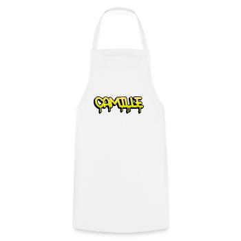 Graffiti prénom Camille - Tablier de cuisine - blanc - Devant - AI Model Male 185 dark (185cm)