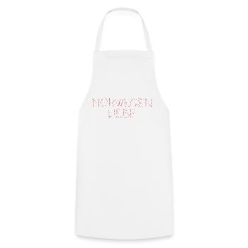 Love of Norway in heart script - Cooking Apron - white - Front - AI Model Male 185 dark (185cm)