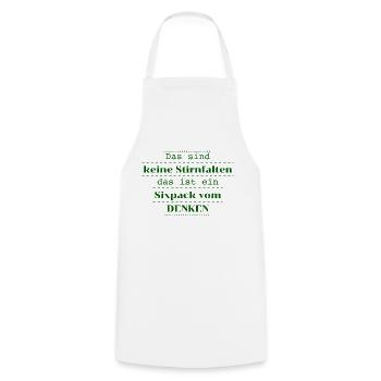 Drôle Dictons Drôles Plier - Tablier de cuisine - blanc - Devant - AI Model Male 185 dark (185cm)