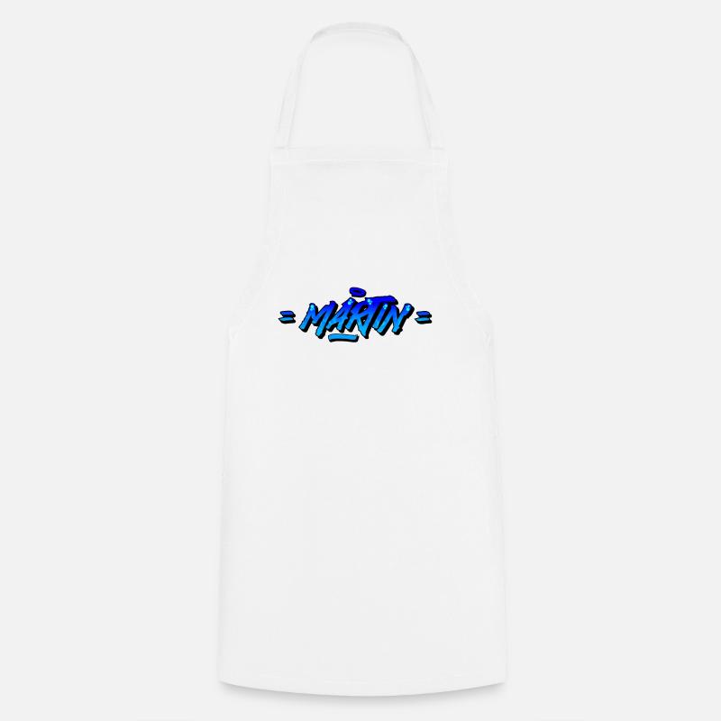 Graffiti Prénom Martin - Tablier de cuisine - blanc