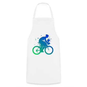 Road Cyclist Road Bike Road Bike Road Cycling - Cooking Apron - white - Front - AI Model Male 185 dark (185cm)
