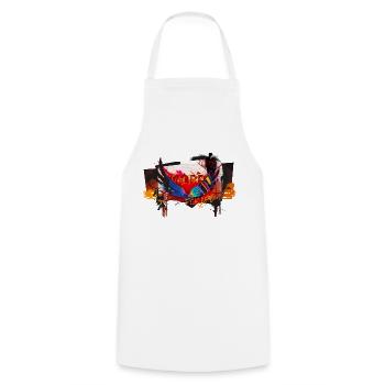Artistic Freedom 2024 - Cooking Apron - white - Front - AI Model Male 185 dark (185cm)