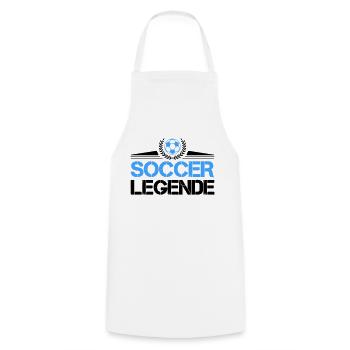 Football Légende du football - Tablier de cuisine - blanc - Devant - AI Model Male 185 dark (185cm)