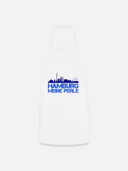 Hamburg City - Kochschürze - Weiß